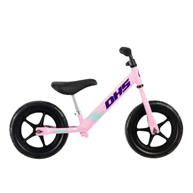 Bicicleta fara pedale DHS RIDE-ON Roz, kit ski inclus - Reambalat