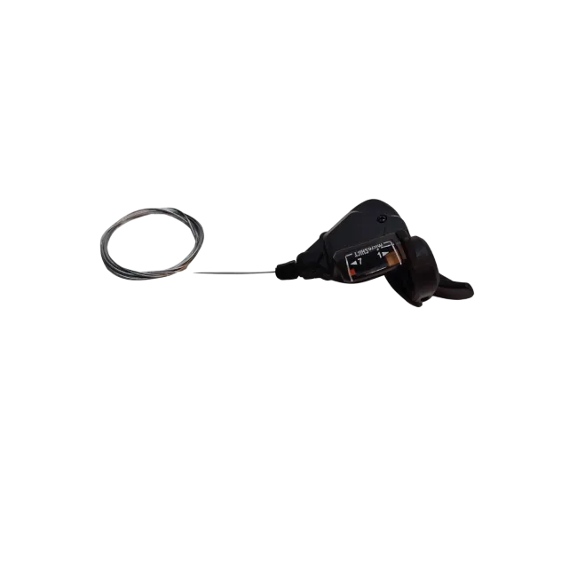 Maneta schimbator dreapta Microshift TS38-7R Rapidfire, 7 viteze, Negru