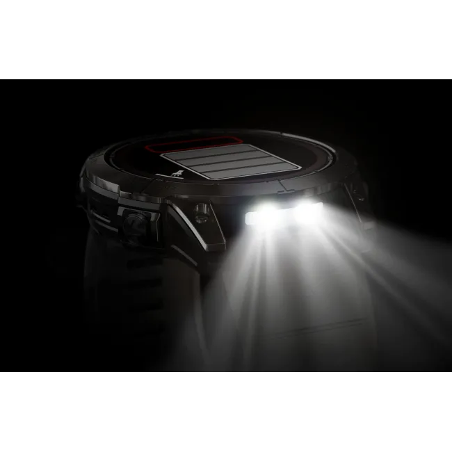 Garmin - fenix 7x Pro Sapphire Solar smartwatch premium cu incarcare solara 51mm - ramă Titan DLC Carbon Grey si curea din silicon neagră