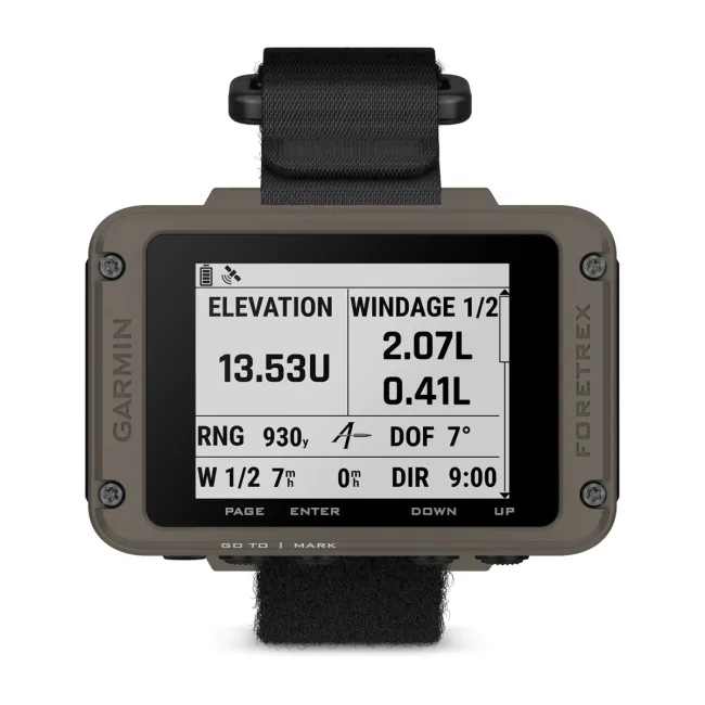 Garmin Ediţia Foretrex® 901 Ballistic | Navigator cu GPS purtat la încheietura mâinii cu curea
