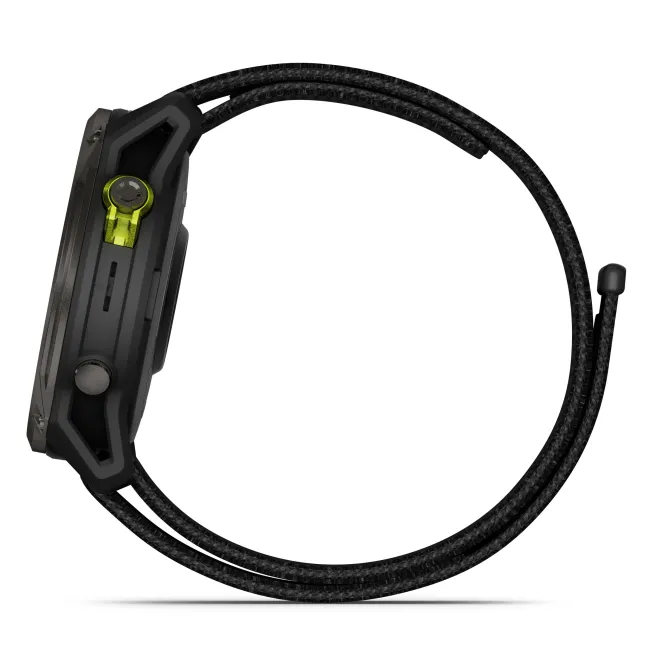 Garmin Enduro 3 - ceas ultra multisport cu GPS - ramă gri din titanium DLC si curea textilă neagră