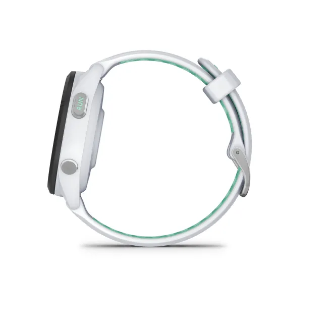 Garmin - Forerunner 265s ceas multisport cu GPS AMOLED - Ramă neagră cu carcasă Whitestone şi curea din silicon Whitestone/Neo Tropic