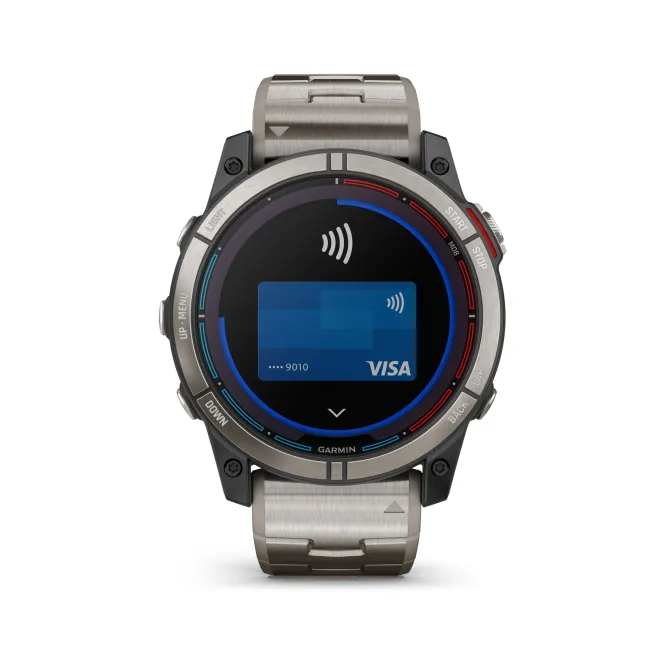 Garmin - quatix 7x Solar Titanium - ceas inteligent premium cu GPS cu functii avansate pentru sport si navigatie