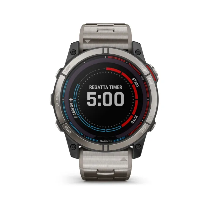 Garmin - quatix 7x Solar Titanium - ceas inteligent premium cu GPS cu functii avansate pentru sport si navigatie