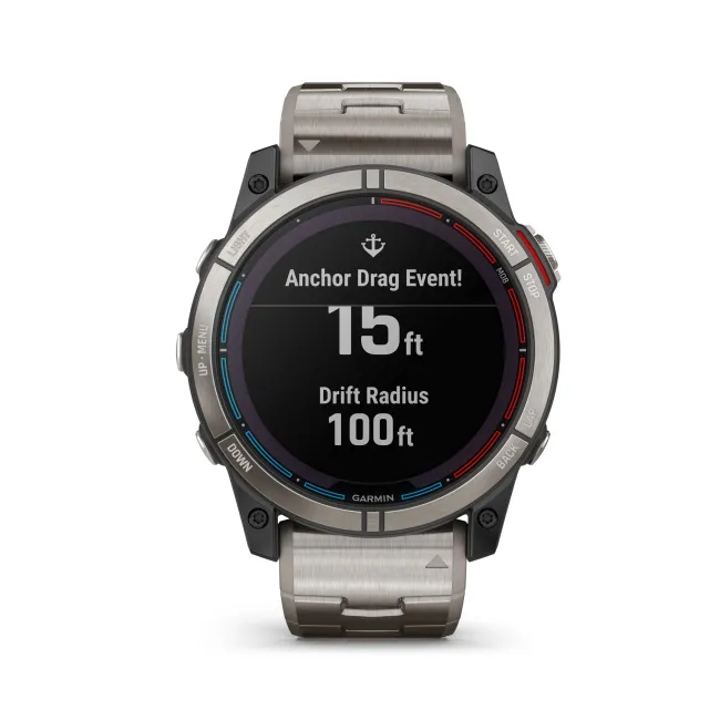 Garmin - quatix 7x Solar Titanium - ceas inteligent premium cu GPS cu functii avansate pentru sport si navigatie