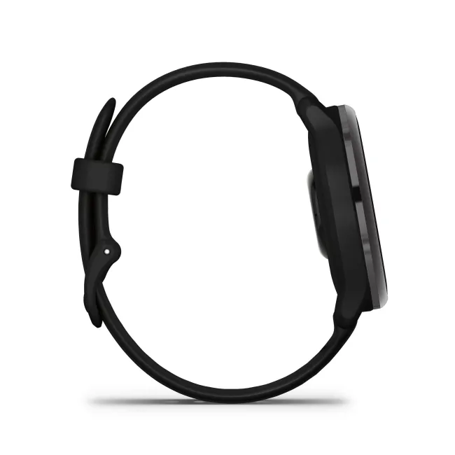 Garmin - vivoactive 6 smartwatch cu GPS și AMOLED - ramă gri slate din aluminiu - carcasă neagră şi bratara din silicon