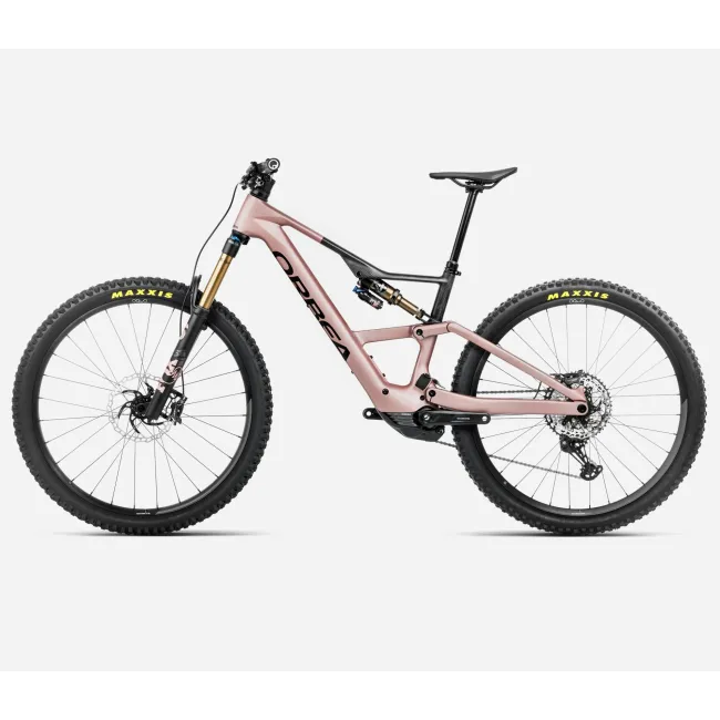 Bicicletă electrică eMTB Trail Orbea RISE LT M10 420W - Desert Rose | Carbon Raw (Matt)