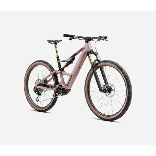 Bicicletă electrică eMTB Trail Orbea RISE LT M10 420W - Desert Rose | Carbon Raw (Matt)