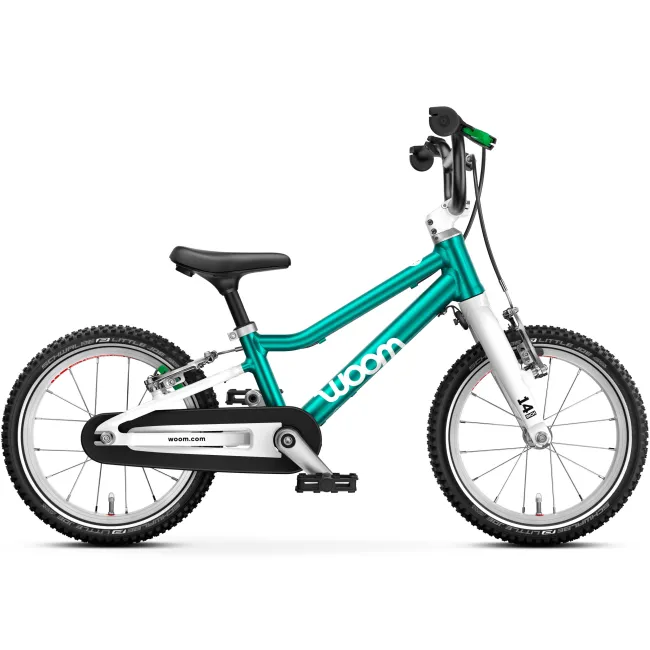 Bicicleta copii Woom 2 Go cu roti 14" verde Metallic Turquoise Petrol