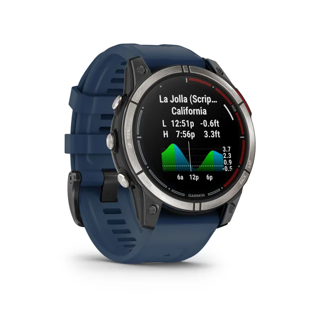 Garmin - quatix 7 Pro Sapphire AMOLED Titanium - ceas inteligent premium cu GPS cu functii avansate pentru sport si navigatie