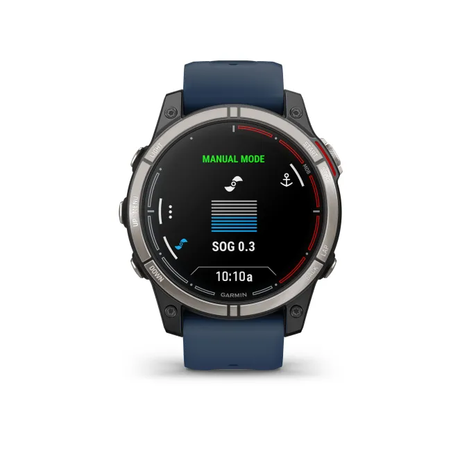 Garmin - quatix 7 Pro Sapphire AMOLED Titanium - ceas inteligent premium cu GPS cu functii avansate pentru sport si navigatie
