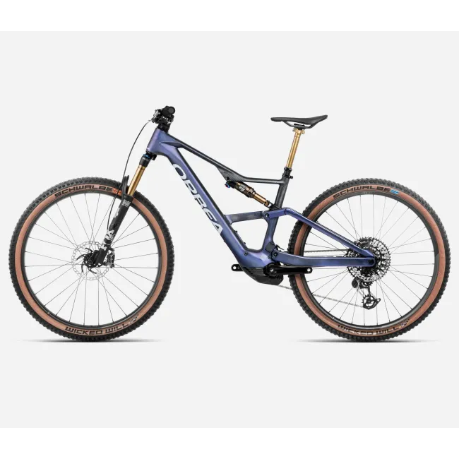 Bicicletă electrică eMTB Trail Orbea RISE SL M-LTD 420W - Tanzanite Carbon View | Carbon Raw (Matt)