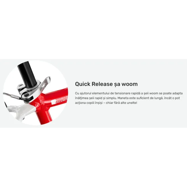 Bicicleta copii Woom 3 AUTOMAGIC cu roti 16" portocaliu intens alb