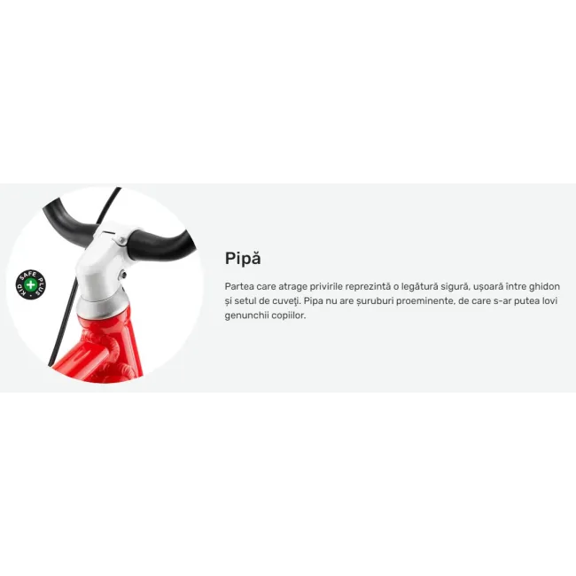 Bicicleta copii Woom 3 AUTOMAGIC cu roti 16" portocaliu intens alb