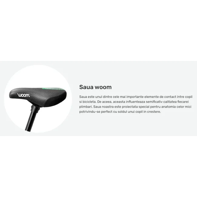 Bicicleta copii Woom 3 AUTOMAGIC cu roti 16" portocaliu intens alb