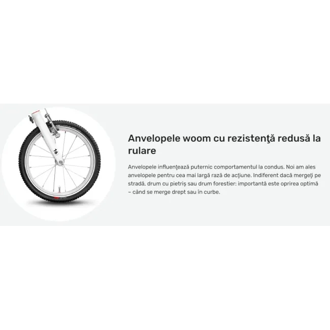 Bicicleta copii Woom 3 AUTOMAGIC cu roti 16" portocaliu intens alb