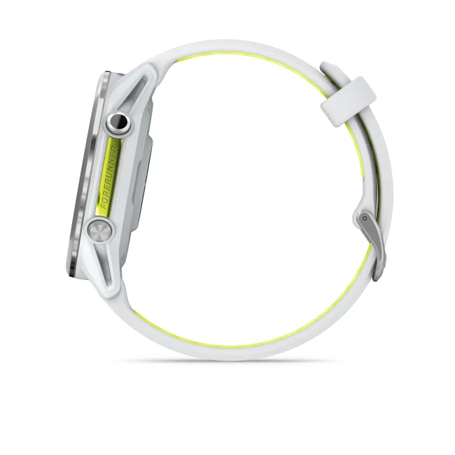 Garmin Forerunner 970 - ceas multisport cu GPS si AMOLED - alb Titanium with Whitestone Case and Whitestone | Translucent Amp Yellow Band