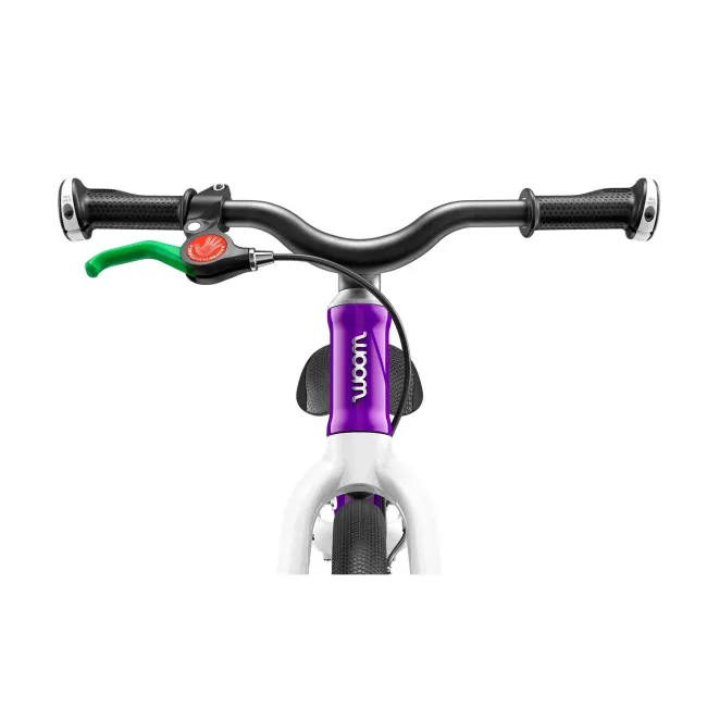 Bicicleta copii Woom 1 cu roti 12" mov intens alb