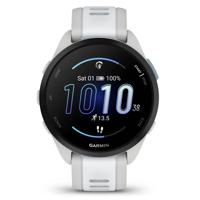 Garmin - Forerunner 165 ceas multisport cu GPS AMOLED - alb Whitestone - gri mist grey