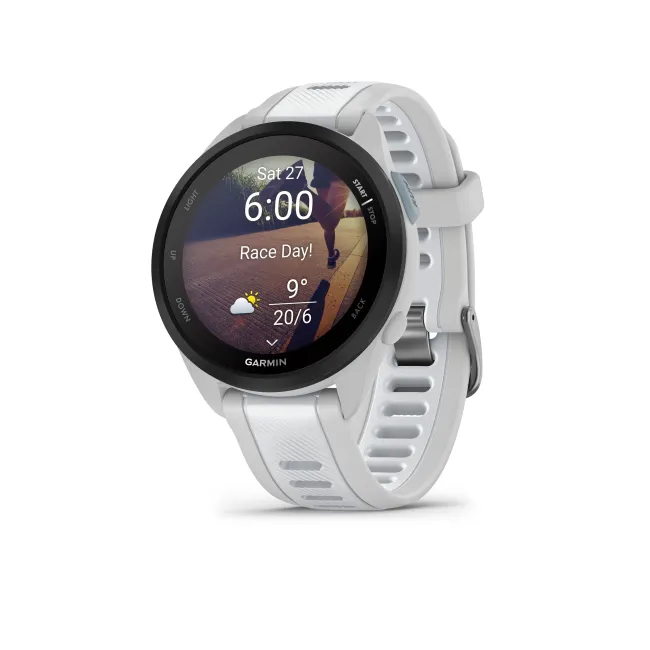 Garmin - Forerunner 165 ceas multisport cu GPS AMOLED - alb Whitestone - gri mist grey