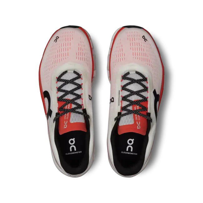 On Cloudmonster 2 - pantofi alergare pentru barbati - Alb portocaliu White | Flame