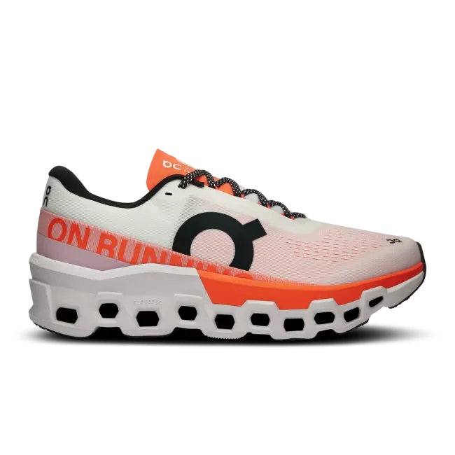 On Cloudmonster 2 - pantofi alergare pentru barbati - Alb portocaliu White | Flame
