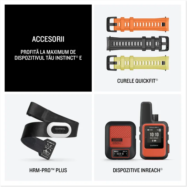 Garmin INSTINCT E - 45 mm negru - smartwatch robust cu GPS