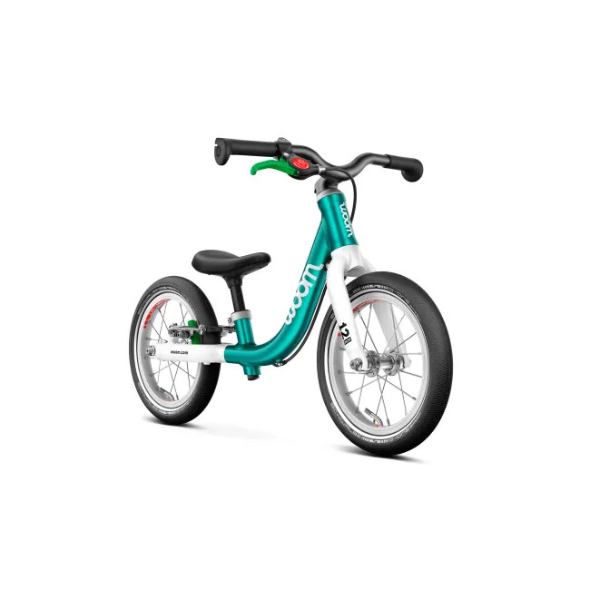 Bicicleta copii Woom 1 Go cu roti 12" - albastru Metallic Turquoise Petrol
