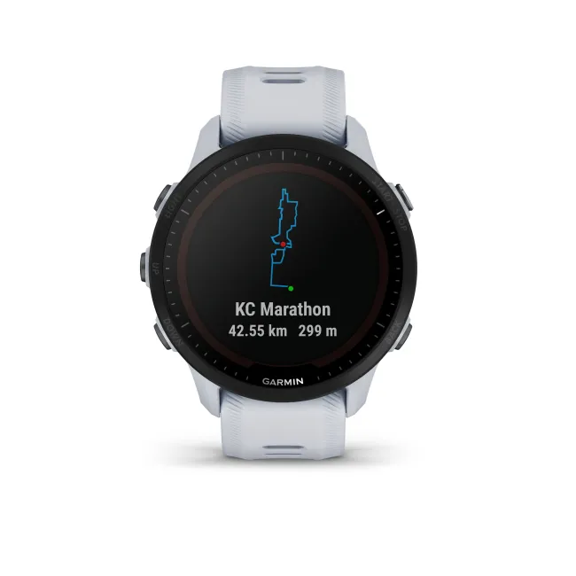 Garmin - Forerunner 955 Solar ceas multisport cu GPS - alb