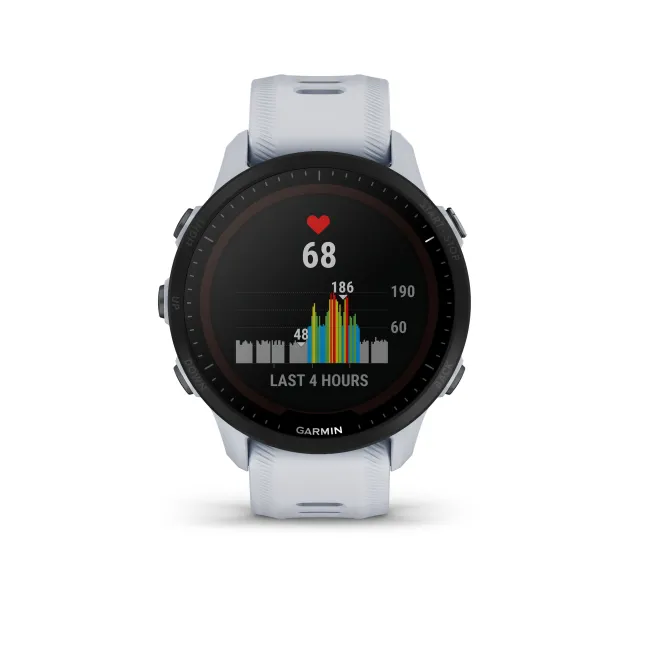Garmin - Forerunner 955 Solar ceas multisport cu GPS - alb
