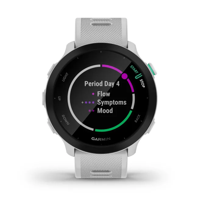 Garmin Forerunner 55 - ceas inteligent pentru alergare si bicicleta - alb