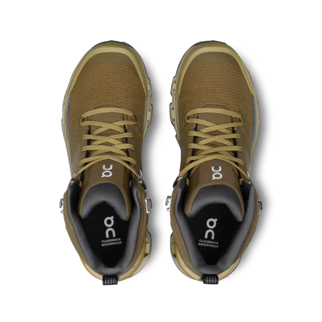 On - ghete sport pentru femei - Cloudrock 2 Waterproof - Maro Bej Hunter | Safari