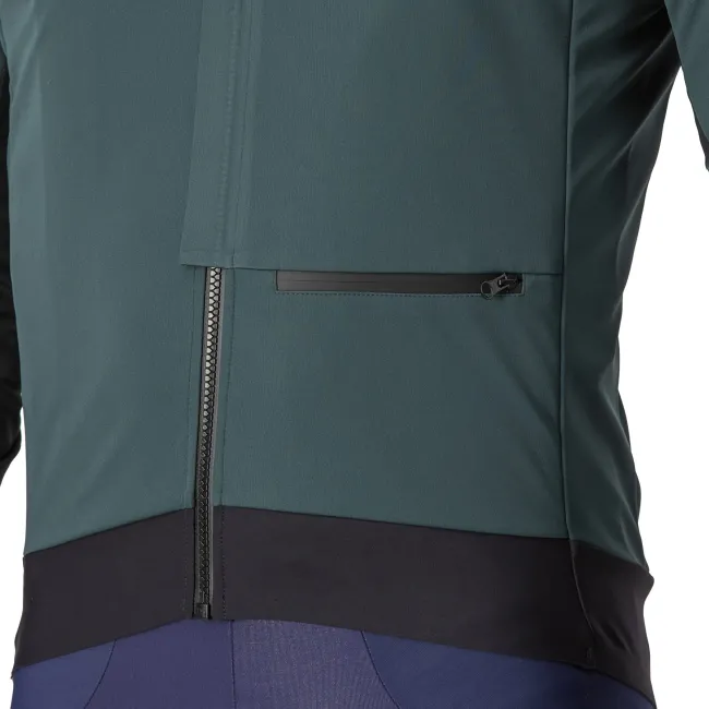 Castelli - Jacheta ciclism vreme rece sau iarna,  Alpha Doppio RoS Jacket - verde inchis rover negru