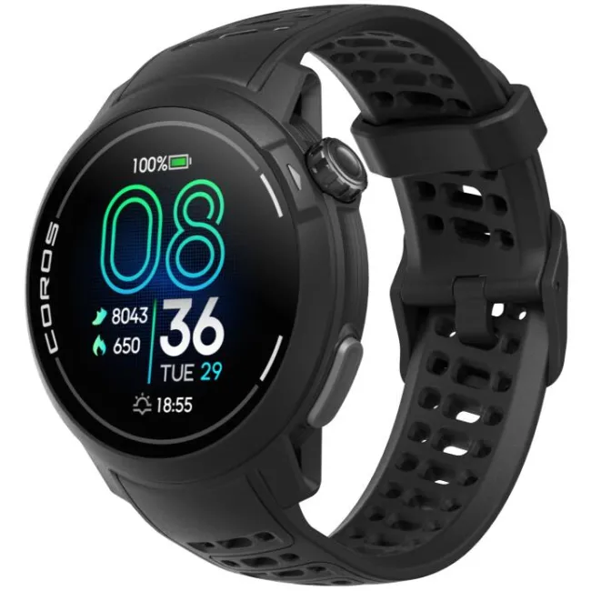 Coros - Pace Pro - ceas multisport GPS - curea silicon - Negru