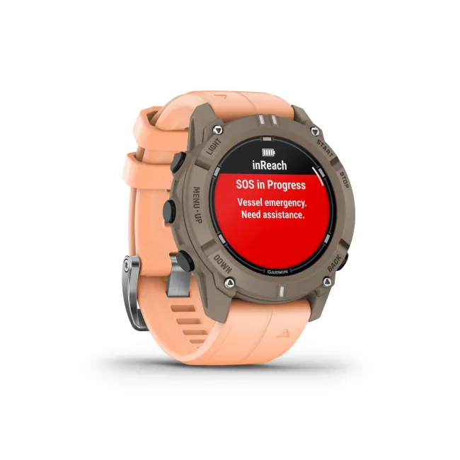 Garmin Descent G2 - 45 mm AMOLED Paloma cu curea Shell Pink - computer scufundări și smartwatch robust cu GPS
