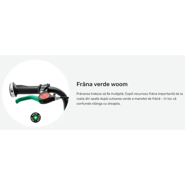 Woom - bicicleta copii 16" Woom 3 AUTOMAGIC, varsta recomandata 4-6 ani (105-120cm) - 6 kg - rosu intens alb