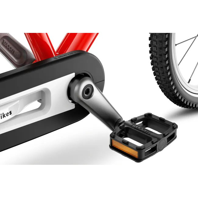 Woom - bicicleta copii 16" Woom 3 AUTOMAGIC, varsta recomandata 4-6 ani (105-120cm) - 6 kg - rosu intens alb