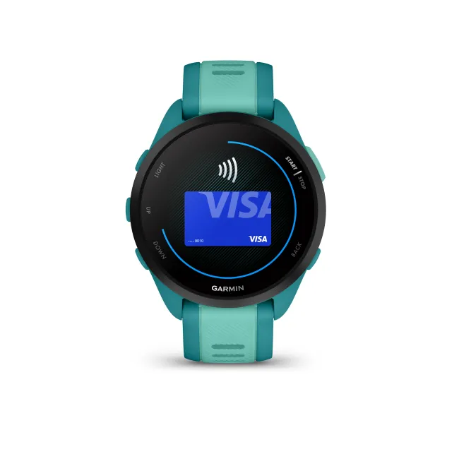 Garmin - Forerunner 165 Music ceas multisport cu GPS AMOLED - albastru turcoaz aqua