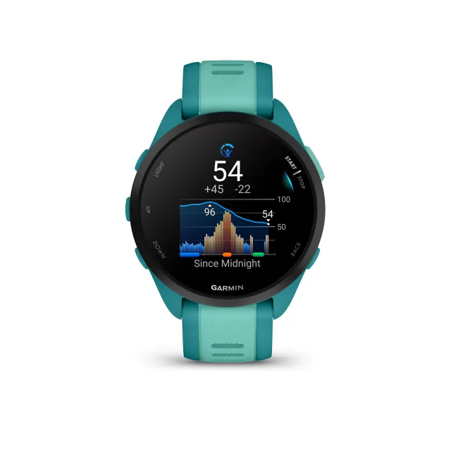 Garmin - Forerunner 165 Music ceas multisport cu GPS AMOLED - albastru turcoaz aqua