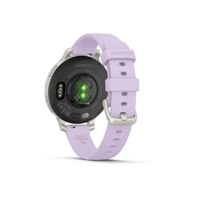 Garmin - Lily 2 Active - Argintiu, curea de silicon Purple Jasmina