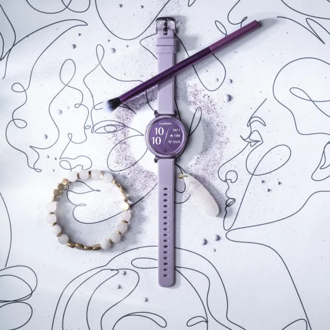 Garmin - Lily 2 smartwatch - Lila metalic - curea lila din silicon