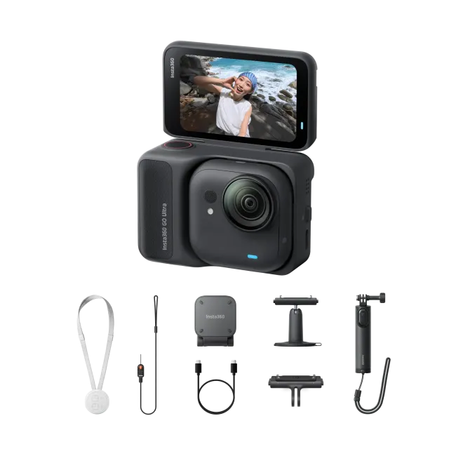 Insta360 Go Ultra Camera Video Sport Ultra-compacta 4K - Creator Bundle - neagra
