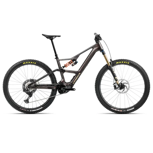 Bicicletă electrică eMTB Trail Orbea RISE LT M-TEAM 420W - Cosmic Carbon View | Golden Sand (Gloss)