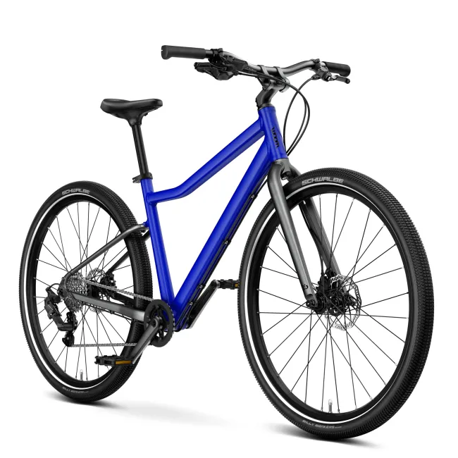 Bicicleta copii Woom 6 Explore cu roti 26" albastru Magnetic Blue