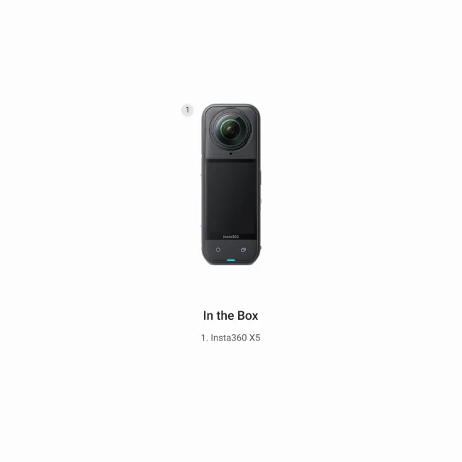Insta360 X5 Camera Video Sport 8K 360° - Standard Bundle