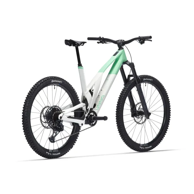 Bicicleta electrica MTB usoara - Unno IKKI Elite - alb-verde