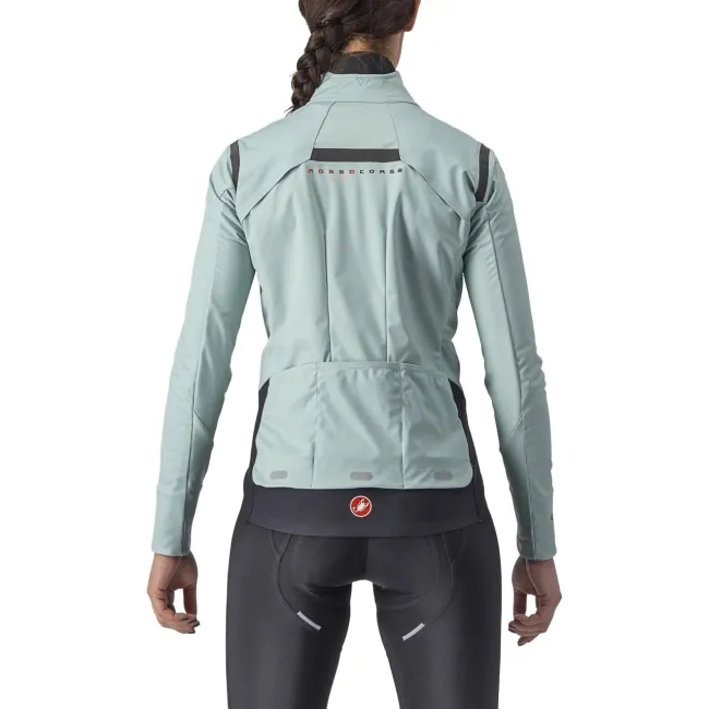 Castelli - jacheta ciclism vreme rece pentru femei Alpha Ros 2 W Jacket - albastru deschis negru