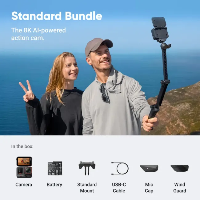 Insta360 Ace Pro 2 – Cameră de acțiune profesională 8K cu senzor 1/1.3″ şi lentilă Leica