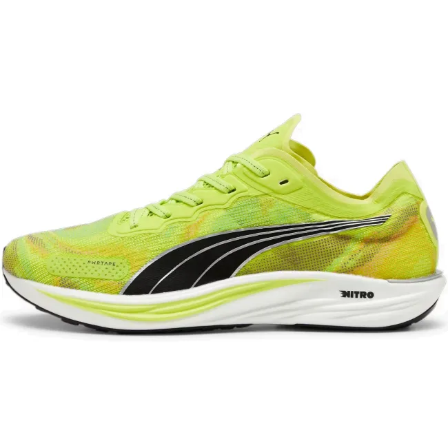 Puma - pantofi alergare pentru barbati Liberate NITRO 2 - Psychedelic Rush - verde fluo Lime Pow negru potocaliu