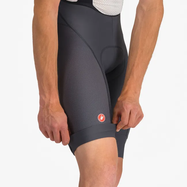 Castelli - pantaloni ciclism scurti cu bretele - Competizione 2 Bibshort - 15-35 gr C - gri inchis